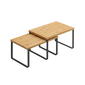 Komplet bambusovih organizatorjev CEZAR, 2 kosa, rjava/črna