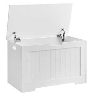 Sedežna skrinja za shranjevanje GRETA, 76x48x40 cm, bela