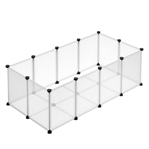 Ograda za male živali iz prozorne plastike BEN, 125x63x42cm, prozorna