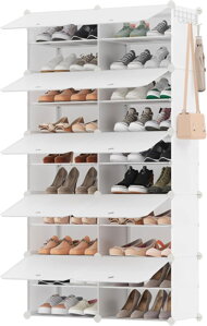 Organizator za čevlje KIMBERLY, 10 škatel, bela/prozorna