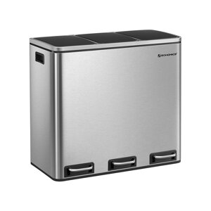 Koš za ločevanje odpadkov SORT 54l (3x18l), nerjaveč