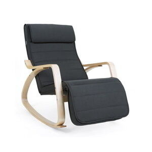 Gugalni stol, ležalnik SWING, nosilnost 150kg, 67x115x91cm, antracit