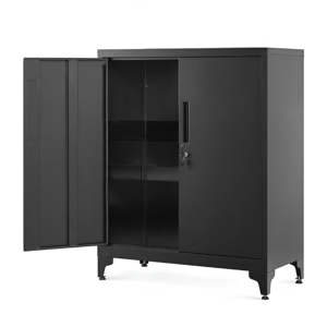 Večnamenska kovinska omara RAVEN, 40x80x90 cm, črna