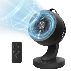 Cirkulacijski ventilator FLOW z daljinskim upravljalnikom, črn