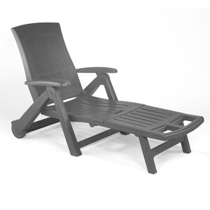 Vrtni ležalnik ZIRCONE, 72×195×101 cm, antracitna