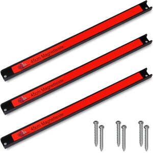 Magnetni trak HOLDER, 3 kosi, 45cm, rdeče/črno