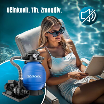 Peščena filtracija za bazen AQUA, 9600 l/h, modra