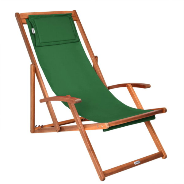 Vrtni ležalnik SIENA, 65x87x102cm, zelen