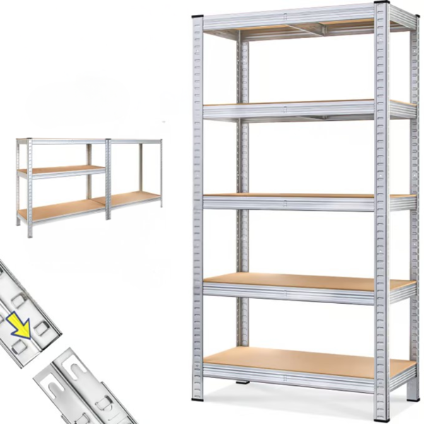 Regal za težke obremenitve HEAVY, maks. 875kg, 90x40x180cm, srebrn