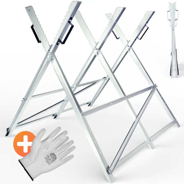 Kozolec za žaganje lesa ALBERT, 83x81x88cm, srebrn