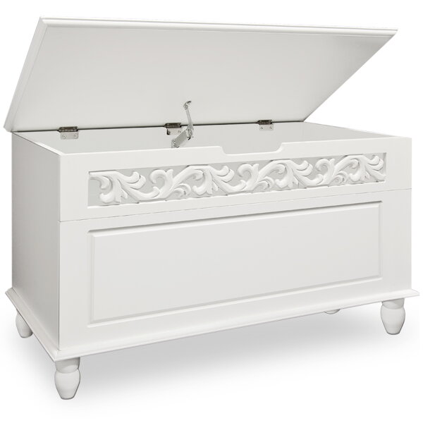 Lesena skrinja JERSEY, 80x40x48cm, bela