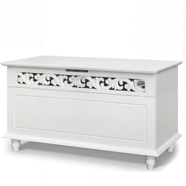 Lesena skrinja JERSEY, 80x40x48cm, bela