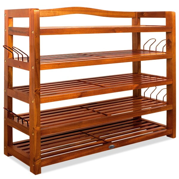 Regal za čevlje RUSTIC, 5 polic, 85x26x82cm, naravno rjav