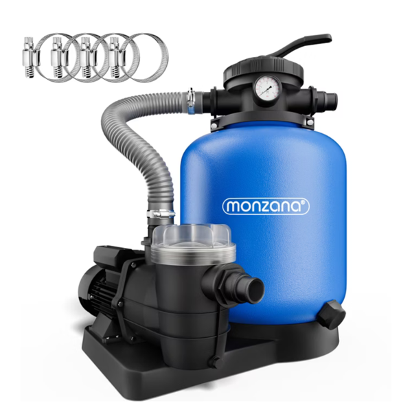 Peščena filtracija za bazen AQUA s predfiltrom, 13 200 l/h, modra