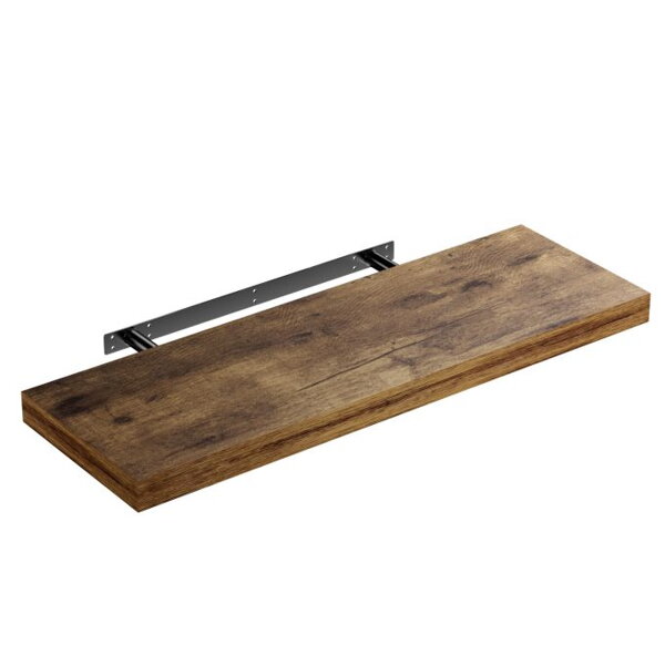 Stenska polica FIGO + konzola, 70cm, temni hrast