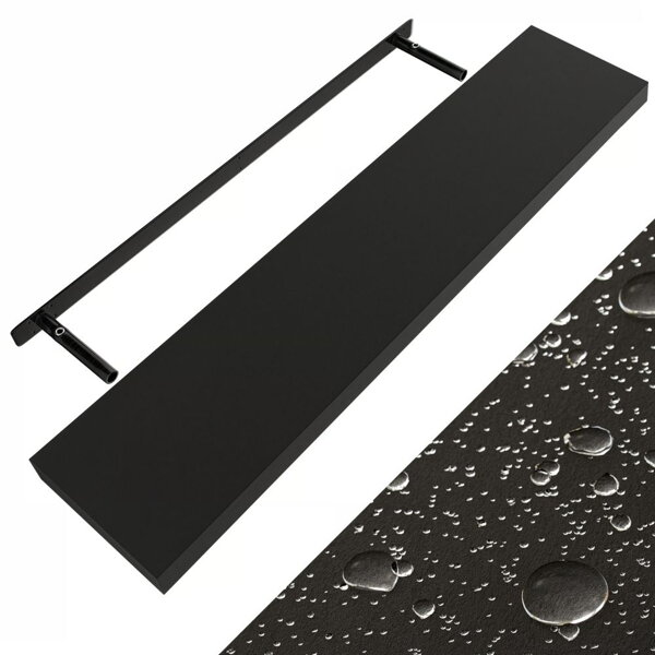 Stenska polica FIGO + konzola, 110cm, črna