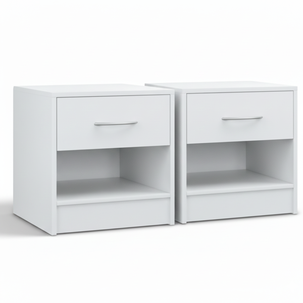 Komplet nočnih omaric BIANCA, 2 kosa, 41x39x28cm, bela