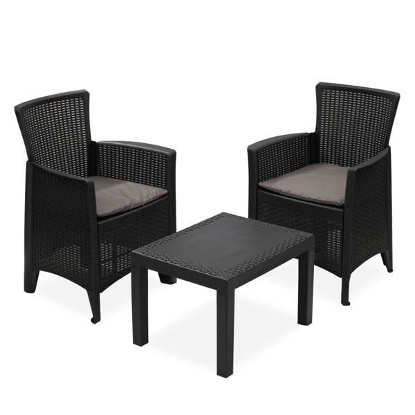 Vrtna garnitura FOREST, 3-delna, antracit