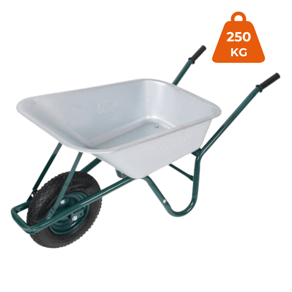 Samokolnica Green BARRY, pocinkana, maks. kapaciteta 100l/250kg, zeleno-črna