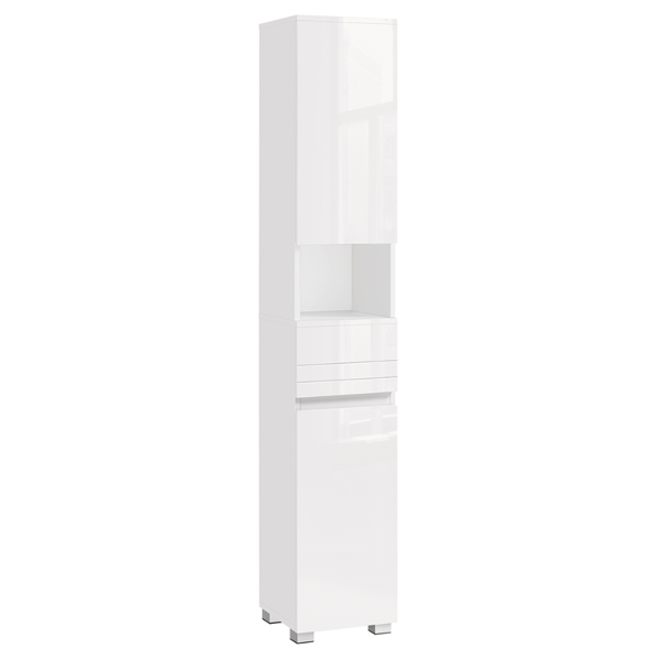 Visoka kopalniška omarica ALBA, 30x30x170cm, bela