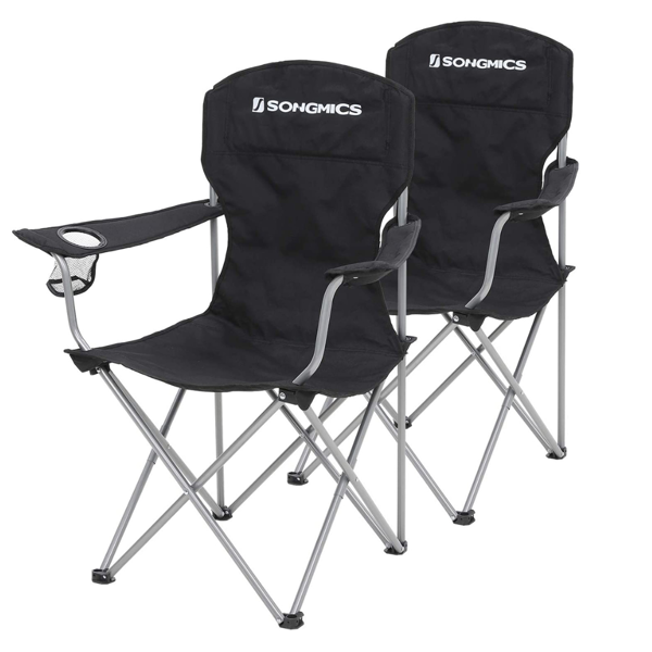 Kamping stoli NOMAD, set 2 kos, črna