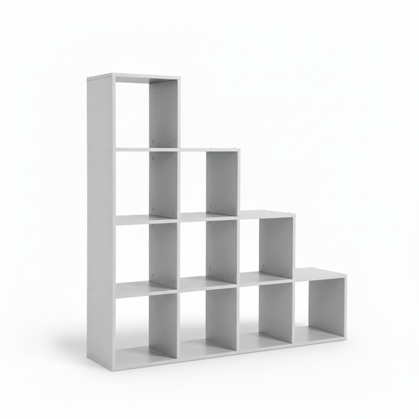 Polica za shranjevanje, regal KALLA, 129,5x29x129,5 cm, bela