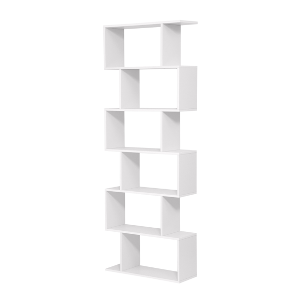 Polica/regal za knjige PRESTON, 70x24x190,5 cm,bela