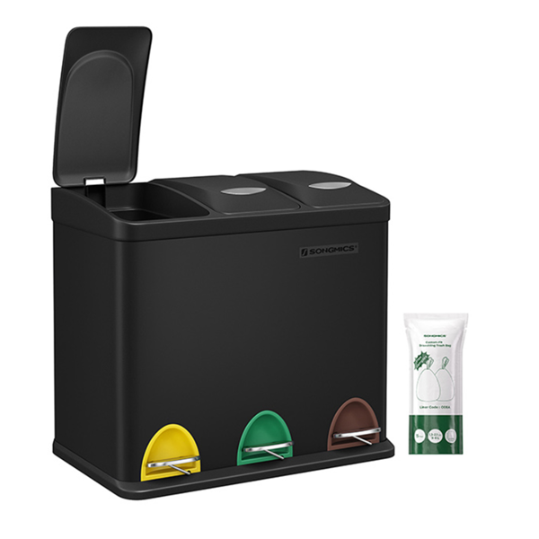 Koš za ločevanje odpadkov SORT 24l (3x8l), črna