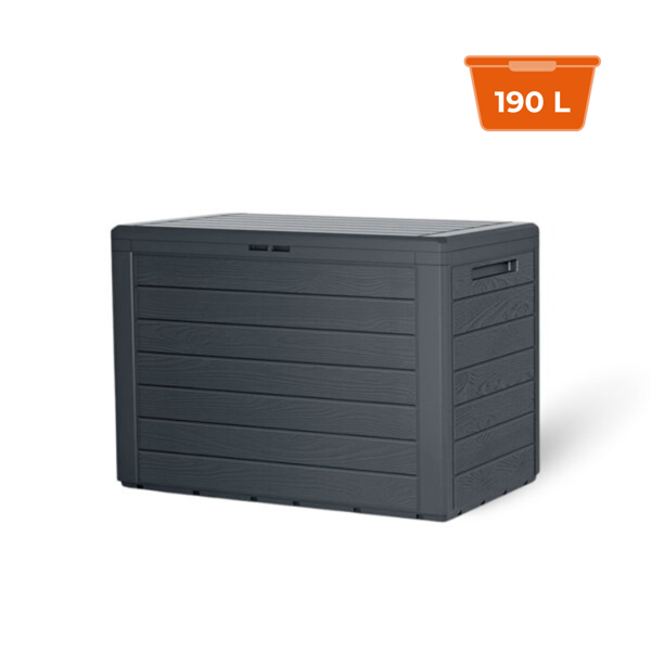 Škatla za shranjevanje WOODEBOX - 190L, 78x44x55cm, antracit