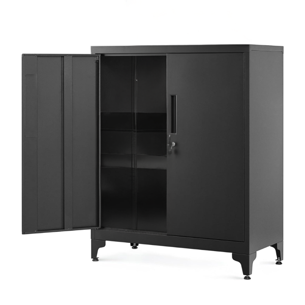 Večnamenska kovinska omara RAVEN, 40x80x90 cm, črna