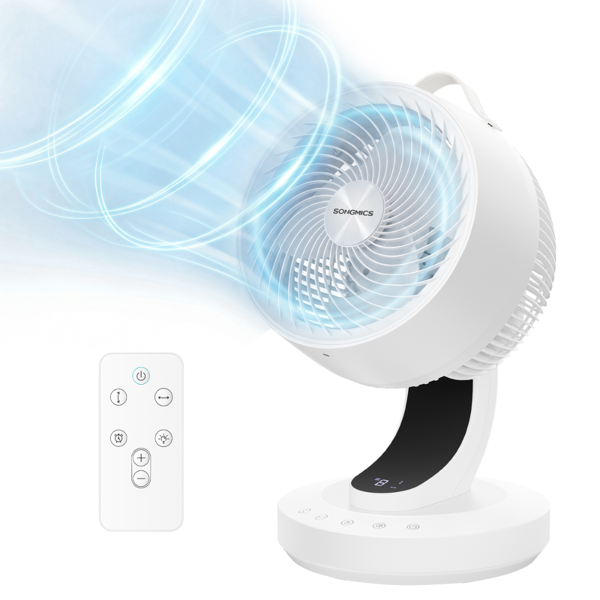 Cirkulacijski ventilator FLOW z daljinskim upravljalnikom, bel